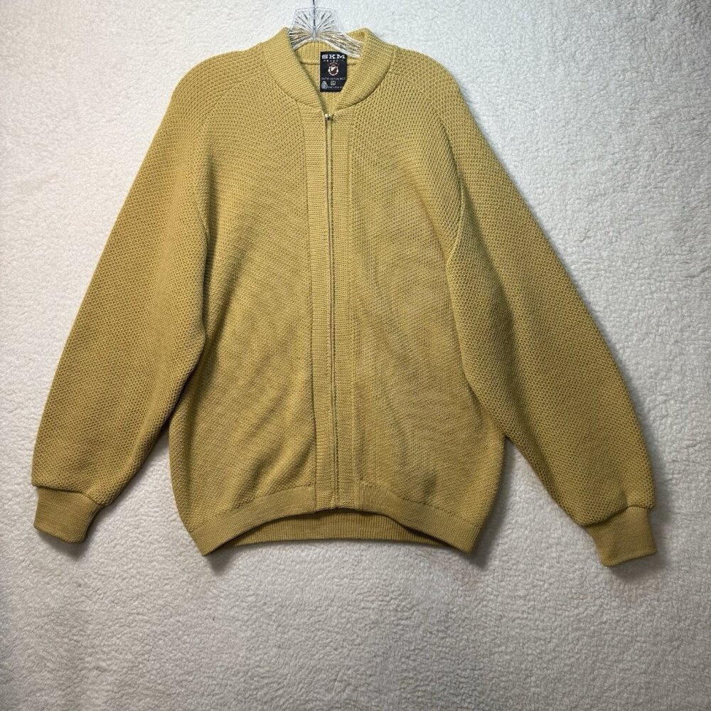 Vintage Seattle Knitting Mills Penguin SKM Knit Zip-Up Sweater Wool Size XL Rare
